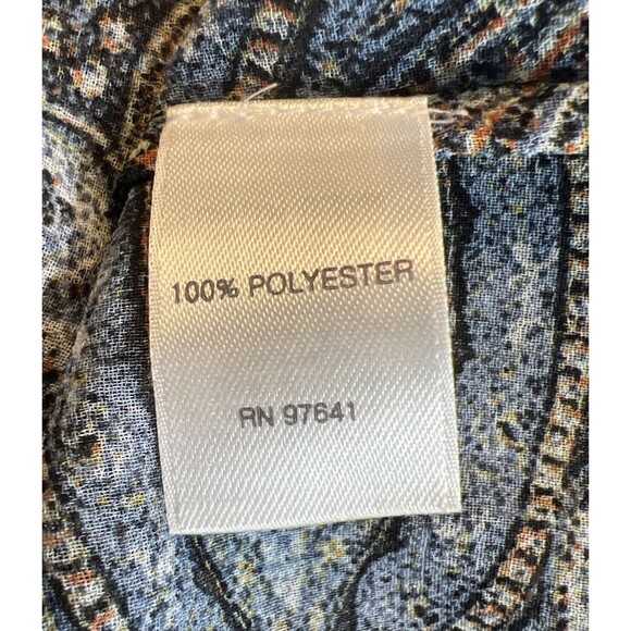 J. Jill Blouse Women's Size Small Paisley Tunic Mandala Long Sleeve Blouse - Picture 7 of 13